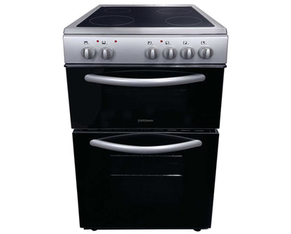 Statesman EDC50S 50cm Double Electric Oven With Ceramic Hob Silver