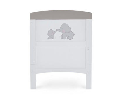 Elephants Grey Cot Bed & Under Drawer