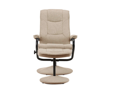 Manuel Swivel Chair & Footstool- Wheat