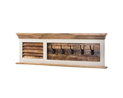 Arianna Wood Shoe Rack & Wall Hook Set