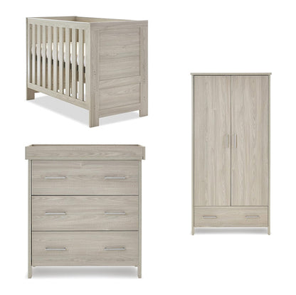 Nina Mini 3 Piece Room Set & Underdrawer - Grey Wash & White