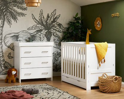 Nina Mini 2 Piece Room Set & Underdrawer - White Wash