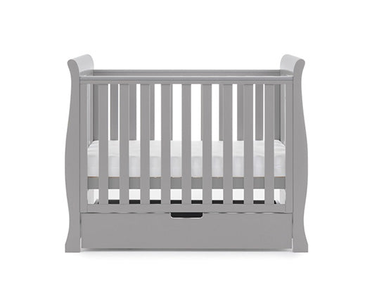 Seren Space Saver Cot + Sprung Mattress - Warm Grey