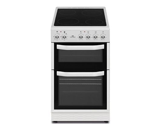New World NWMID53CW 50cm Twin Cavity Electric Cooker with Ceramic Hob