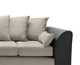 Dan Left Hand Facing Corner Sofa - Brown & Beige