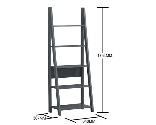 Ladder Bookcase-Dark Grey