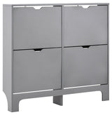 Slim 4 Drawer Shoe Cabinet-Grey
