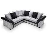 Francisco Corner Sofa - Black & Charcoal
