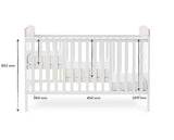 Elephants Pink Cot Bed + Fibre Mattress