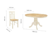 Charlie Round Extending Dining Table & 6 Chairs