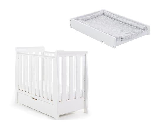 Seren Space Saver Cot & Cot Top Changer - White