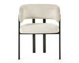 Bolivia Set of 2 Dining Chairs Cream & Black