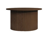 Axel Round Fluted Coffee Table - Walnut