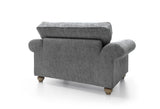 Iris Love Seat - Steel Grey
