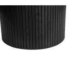 Axel Round Fluted Dining Table with 4 Fabric Chairs - Black