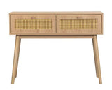 Croxley Rattan Console Table - Oak