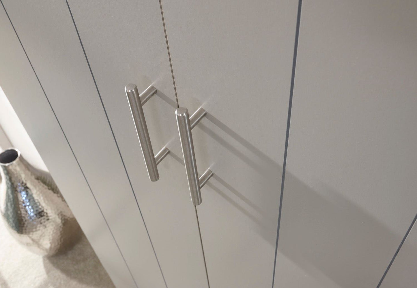 Kinsley 2 Door 1 Drawer Wardrobe-Grey