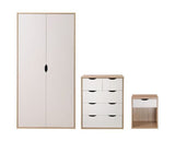Atrix 3 Piece Bedroom Set 3+2 Drawer-White