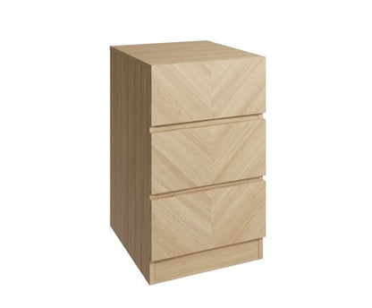 Ciaro 3 Drawer Bedside Table- Euro Oak