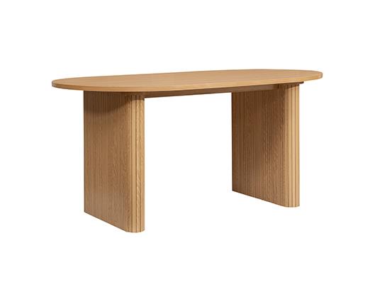 Axel Oval Fluted Dining Table - Oak