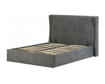 Amelia Double Ottoman Bed - Dark Grey Fabric