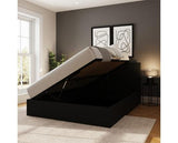 Serena Double Side Lift Ottoman Bed - Black