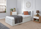 Single End Lift Ottoman Bed-White