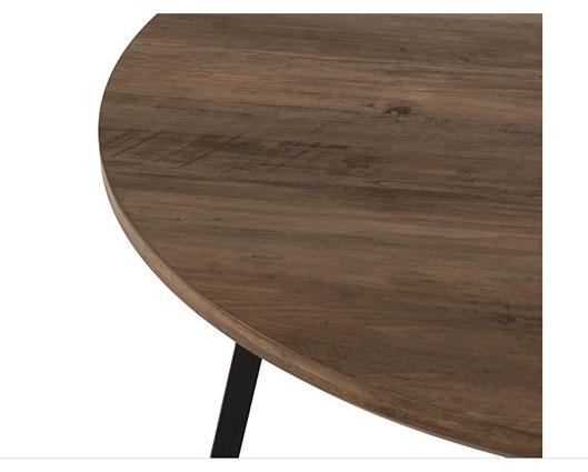 QUEBEC ROUND DINING TABLE - MEDIUM OAK EFFECT