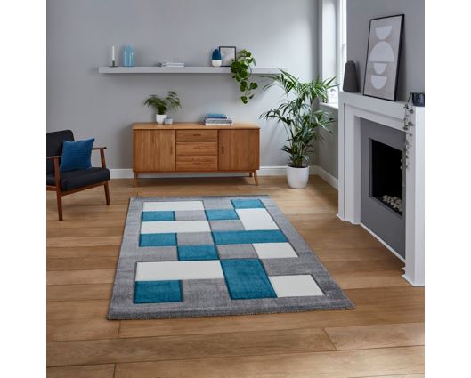Brooke Grey/Blue - 120cm x 170cm