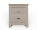 Lachlan 2 Drawer Bedside-Grey