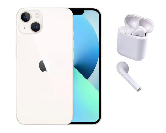 Refurbished Apple iPhone 13 Starlight with Wireless Headphones