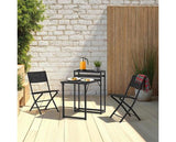 Foldaway 1+2 Garden Set - Black