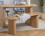 Axel Fluted Dining Bench - Oak