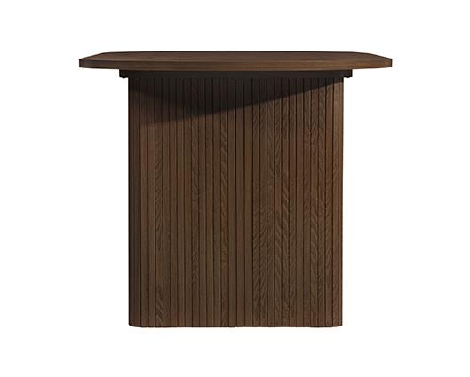 Axel Oval Fluted Dining Table with 2 Benches - Walnut