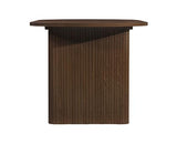 Axel Oval Fluted Dining Table with 2 Benches - Walnut
