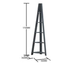 Corner Ladder Bookcase-Dark Grey