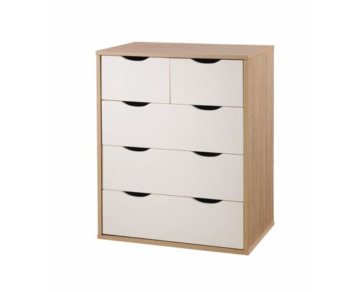 Atrix 3 Piece Bedroom Set 3+2 Drawer-White