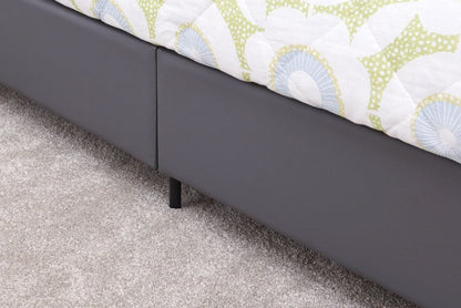 Simple Small Double Bed in a Box-Grey