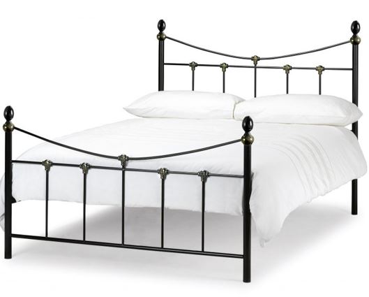 Rebecca Double Bed - Black & Gold