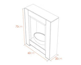 Montreal Fireplace Suite in Grey, 23 Inch