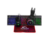 Marvo CM416-UK Wired Gaming Keyboard Black with Mouse Headset and Mat Bundle