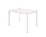 Carter Dining Table & 6 Ladder Chairs- White