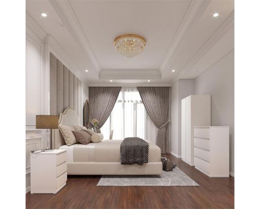 MALVERN 2 DOOR WARDROBE BEDROOM SET - WHITE