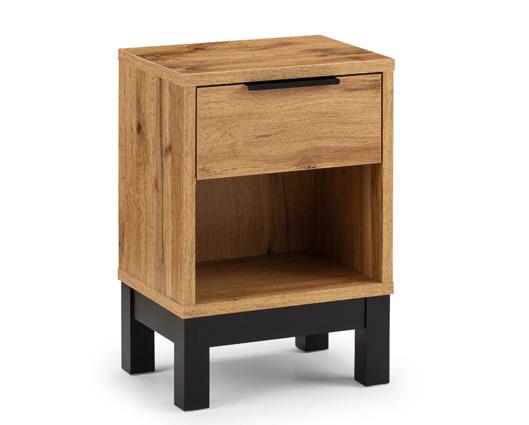 Bali 1 Drawer Bedside Oak