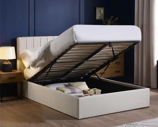 Aylen Ottoman Storage Bed Oatmeal - Double