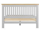 WINDSOR 5' LOW END BED - PEBBLE GREY/OAK