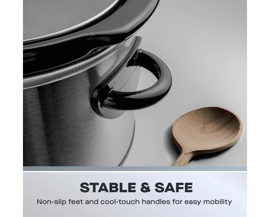 6.5L Slow Cooker Stainless Steel