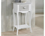 Babita 1 Drawer Bedside White-Grey