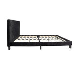Berlin Black Crushed Velvet Bed - King
