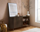 Axel 2 Door Fluted Sideboard - Walnut